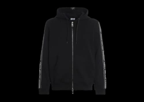 Burberry Siren Zip-Up Hoodie Black