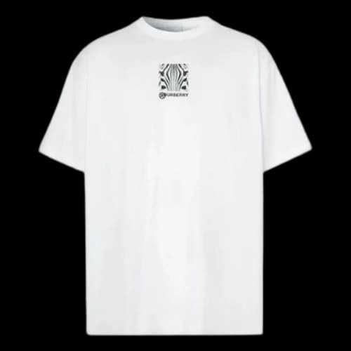 Burberry Montage Print Short Sleeve For Men White