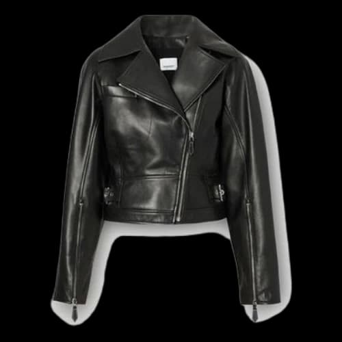 Burberry Lambskin Biker Jacket Black