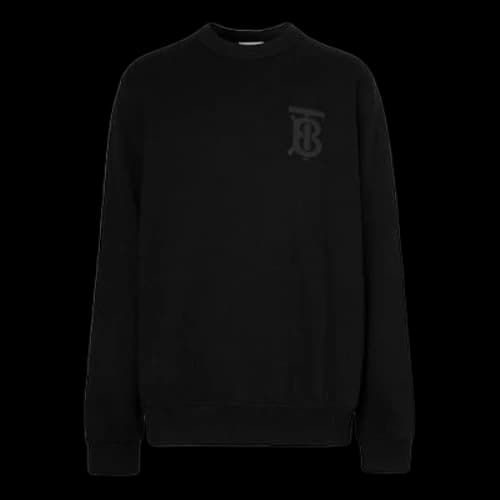 Burberry Printing Logo Round Neck Pullover Black