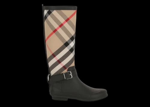 Burberry House Check Rain Boots Archive Beige Black (Women's)