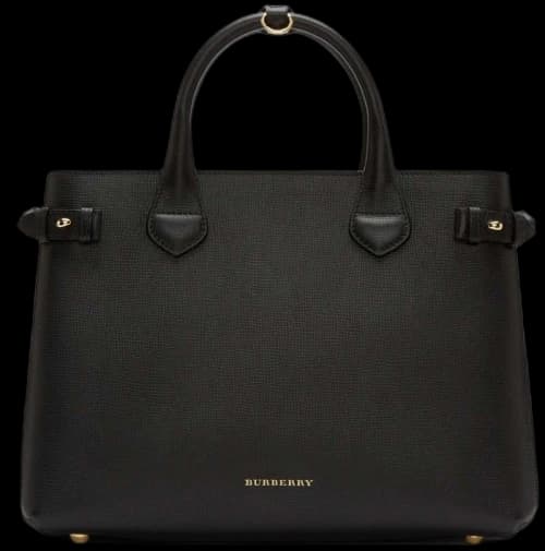 Burberry House Check Banner Medium Tote Bag Black