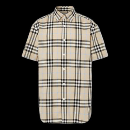 Burberry SS21 Logo Plaid Loose Shirt