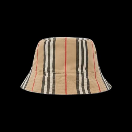 Burberry Reversible Icon Stripe Bucket Hat 'Archive Beige'