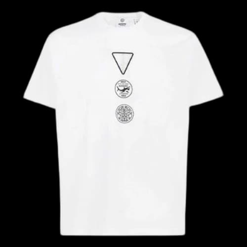 Burberry SS21 Badge Printing Round Collar Male White