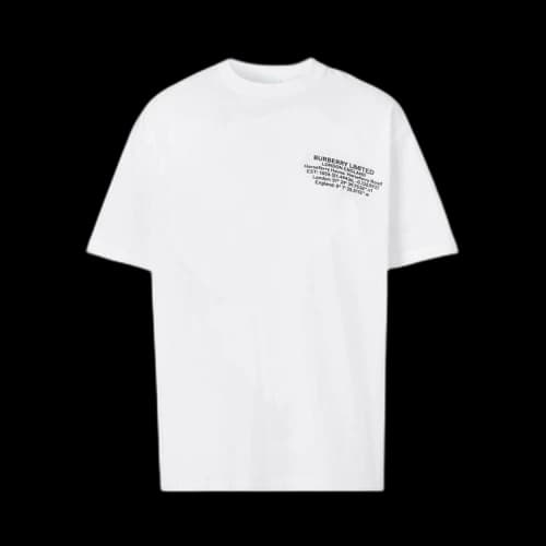 Burberry Location Print Cotton Oversized T-Shirt 'White'