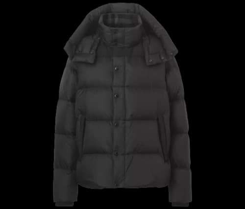 Burberry Detachable Sleeve Hooded Puffer Jacket Black