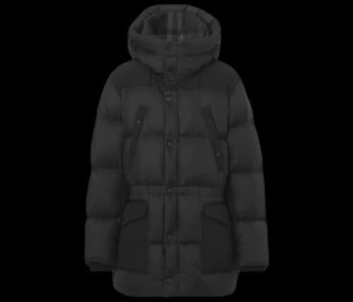 Burberry Logo Applique Nylon Puffer Coat Black