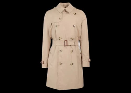 Burberry Cotton Short Trench Coat Beige