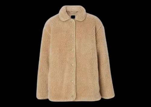 Burberry Wool Cashmere Blend Fleece Jacket Beige