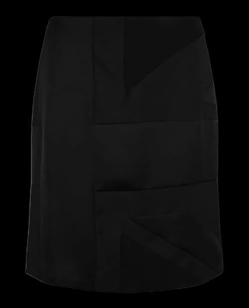 Burberry Intarsia Draped Skirt Black