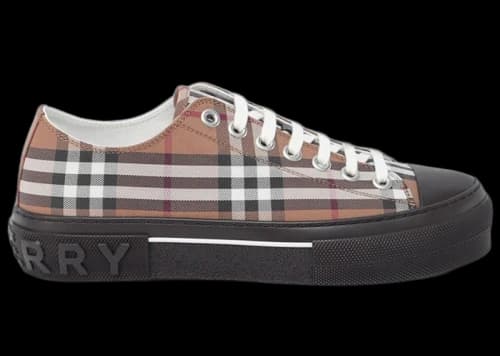 Burberry Vintage Check Lace-Up Sneaker Beige Brown