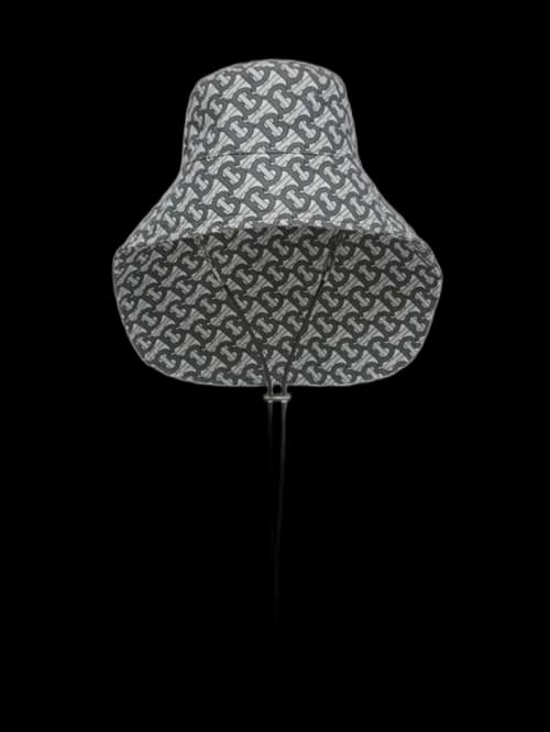 Burberry TB Monogram Logo Fisherman Bucket Hat Grey