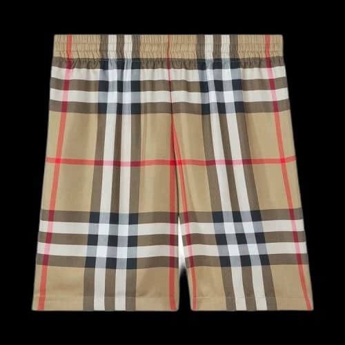 Burberry Check Silk Shorts 'Archive Beige'