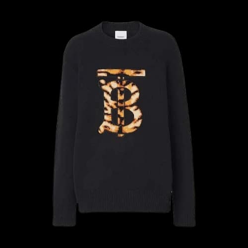 Burberry Monogram Motif Cashmere Sweater Black