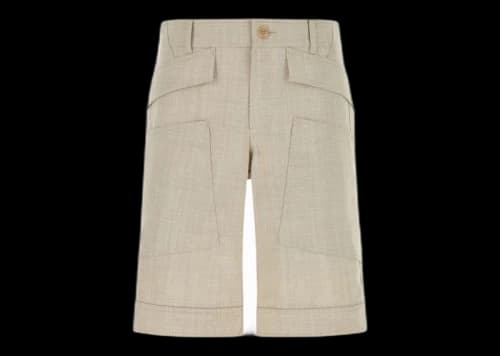 Burberry Cuff Detail Bermuda Shorts Light Beige