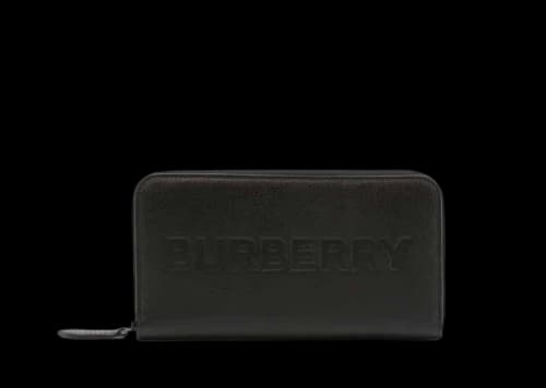 Burberry Porter Leather Flap Continental Long Wallet Black