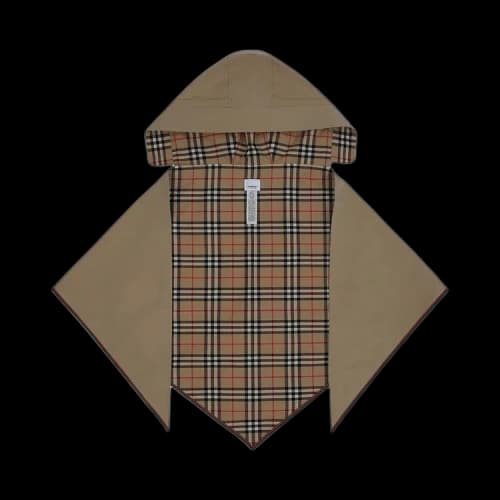 Burberry Vintage Check Hooded Poncho Archive Beige