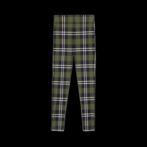 Burberry Tully Check Leggings 'Dark Olive'