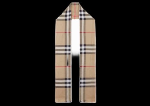 Burberry Check Lightweight Wool Silk Scarf Archive Beige