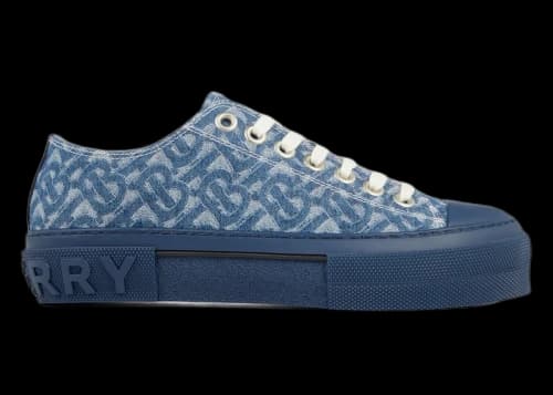 Burberry Monogram Pattern Low Top Denim Blue