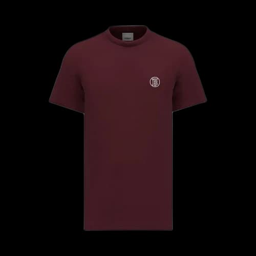 Burberry Tb-Embroidered Cotton T-Shirt Dark Red