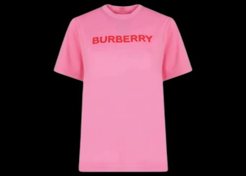 Burberry Women's Frontal Logo Cotton T-Shirt Pink
