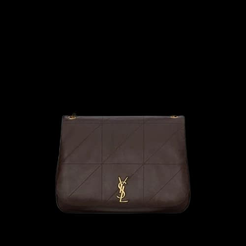 Saint Laurent Logo Plaque Shoulder Bag 'Dark Sweet Chocolate'