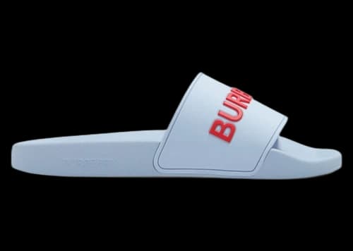 Burberry Furley Logo Slides Pale Blue (Women's)