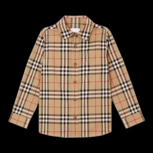 Burberry Kids Check Long-Sleeve Shirt 'Archive Beige'