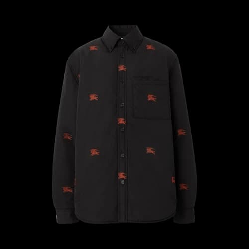 Burberry Embroidered EKD Nylon Overshirt 'Black'