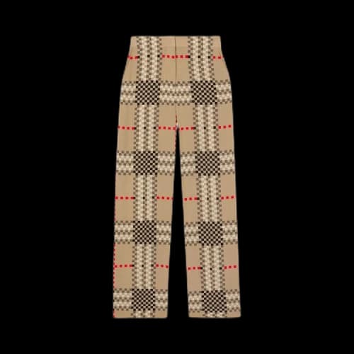 Burberry Checked Straight Leg Pants 'Archive Beige'