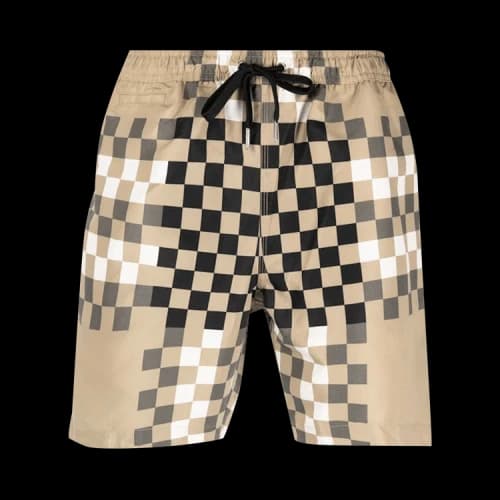 Burberry Printed Drawstring Swim Shorts Checker Print