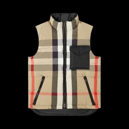 Burberry Reversible Check Puffer Gilet 'Archive Beige/Black'
