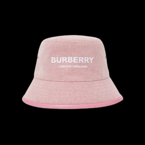 Burberry Embroidered Logo Bucket Hat 'Red/Ecru'