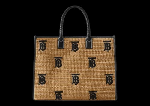 Burberry Medium Freya Tote Natural/Black