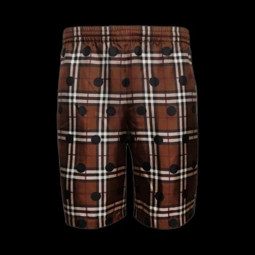 Burberry Vintage Check Polka Dot Silk Shorts 'Dark Birch/Brown Pat'