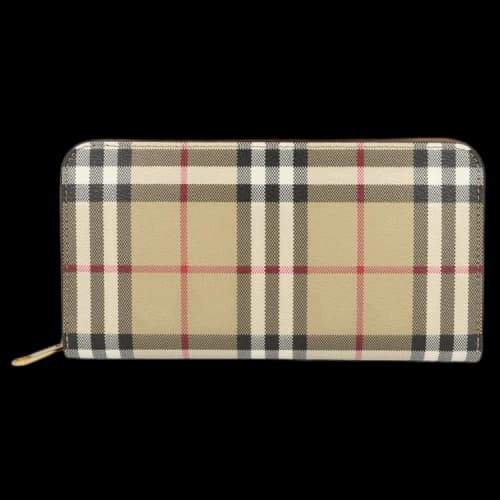 Burberry Check Zip Wallet Vintage Check Briar Brown