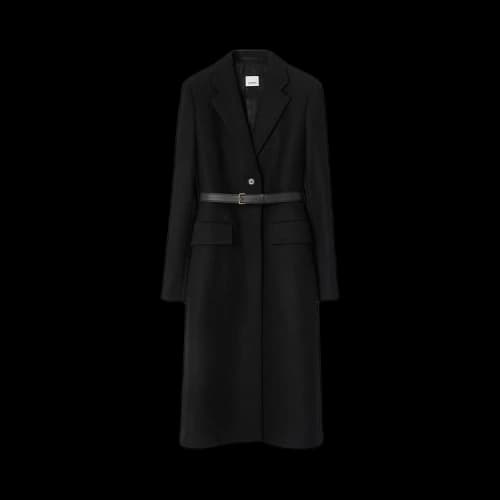 Burberry Belted Wool Coat 'Black'