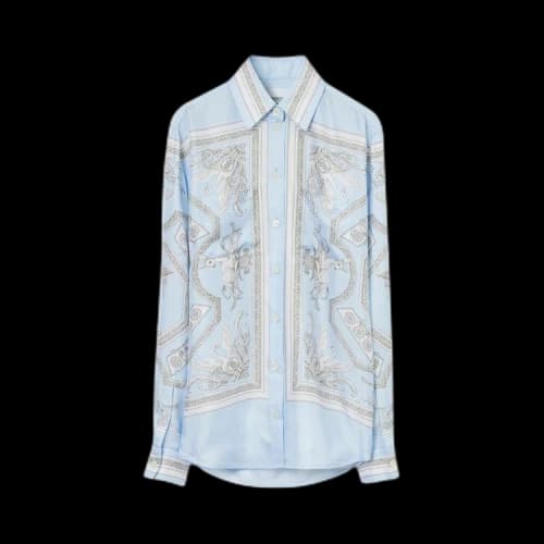 Burberry Statue Print Shirt 'Pale Blue'