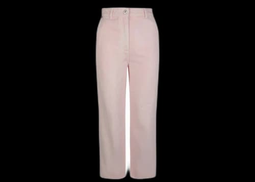 Burberry Logo-Patch Straight-Leg Jeans Pink