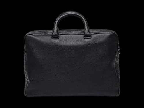 Bottega Veneta Intrecciato Braided Briefcase Black