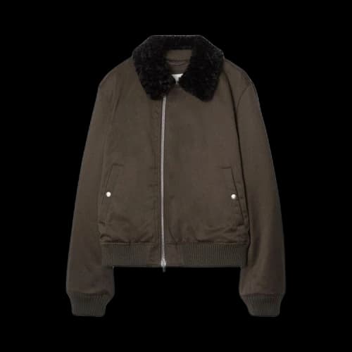 Burberry Shearling Bomber Jacket 'Otter'