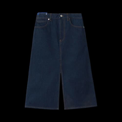 Burberry Mid Length Denim Skirt 'Indigo Blue'
