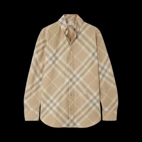 Burberry Long-Sleeve Shirt 'Flax Check'