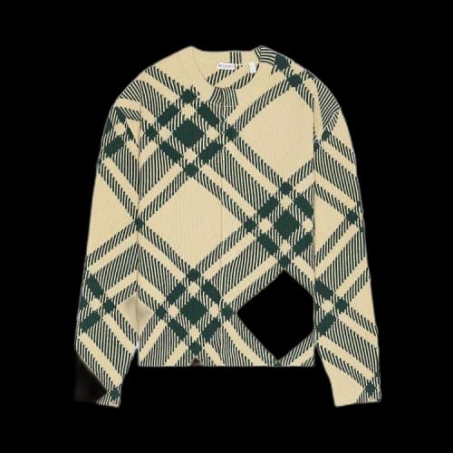 Burberry Check Cardigan 'Flax'