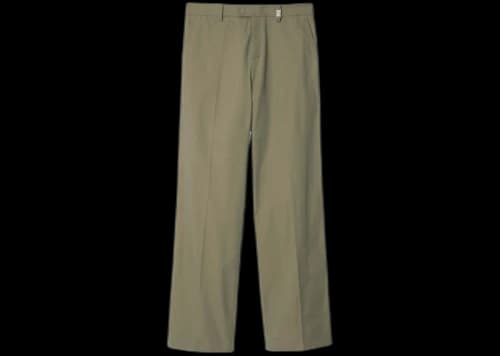 Burberry Straight Leg Cotton Pants Beige