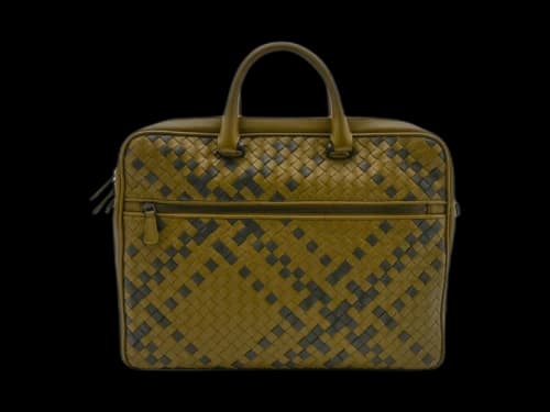 Bottega Veneta Leather Messenger Bag Green