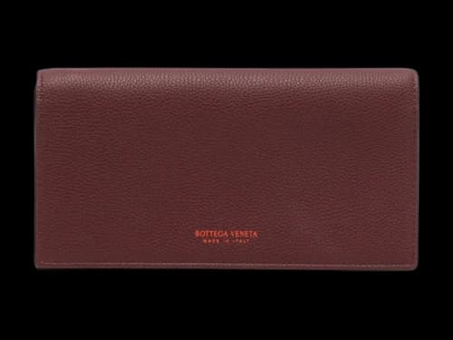 Bottega Veneta Embossed Logo Continental Wallet Burgundy