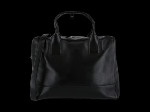 Bottega Veneta Top Handle Leather Briefcase Black